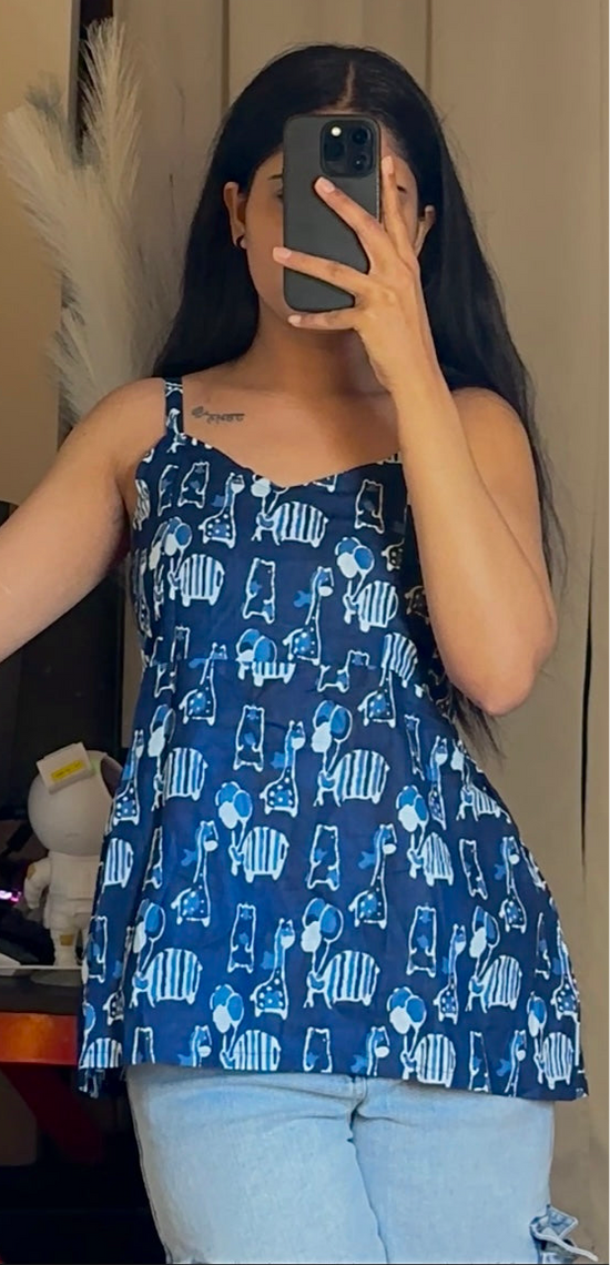 The Nira Dress Indigo Fits (S-L)