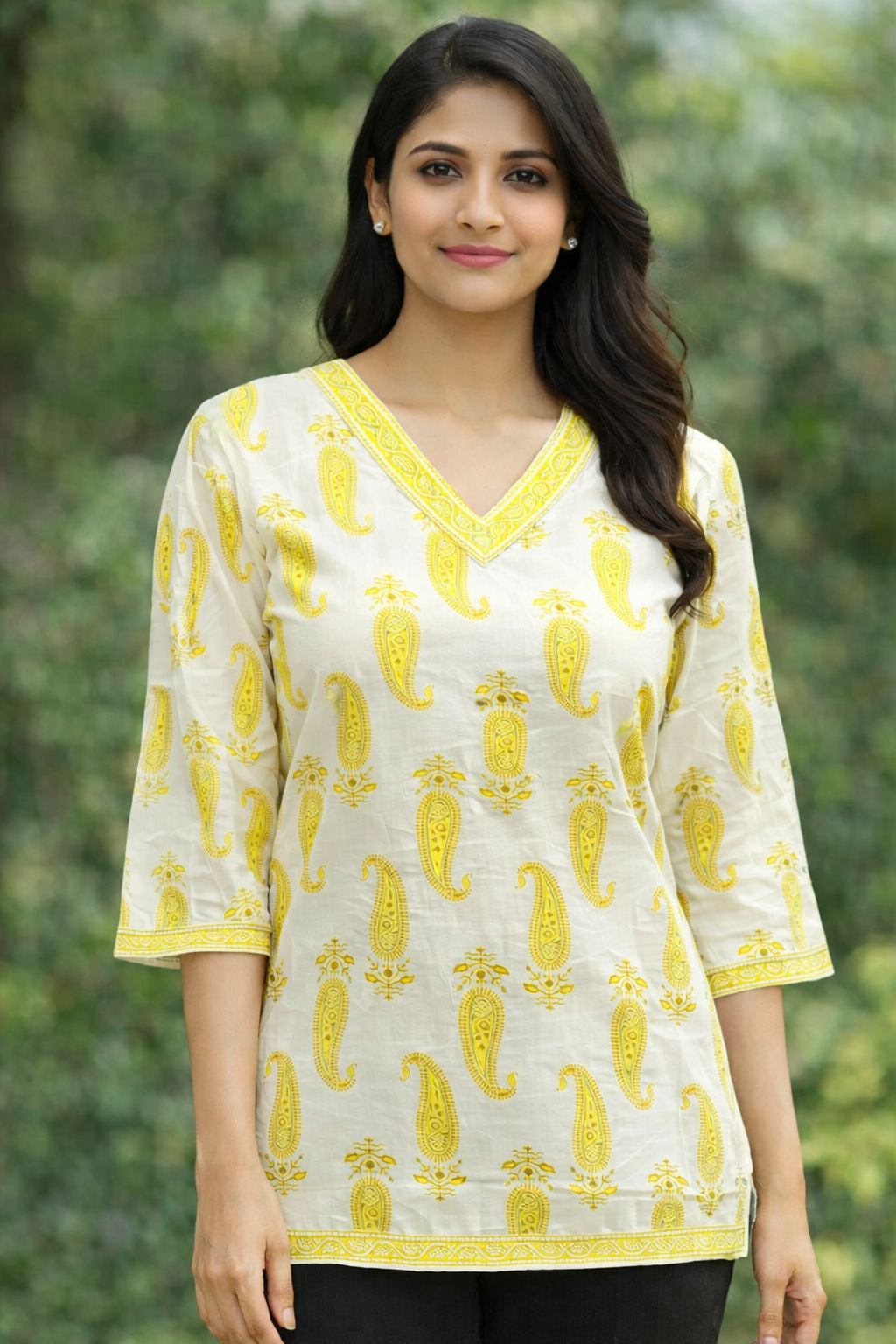 Kurti à imprimé cachemire
