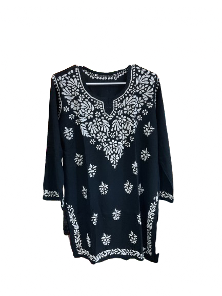 Black Mul Cotton Short Top