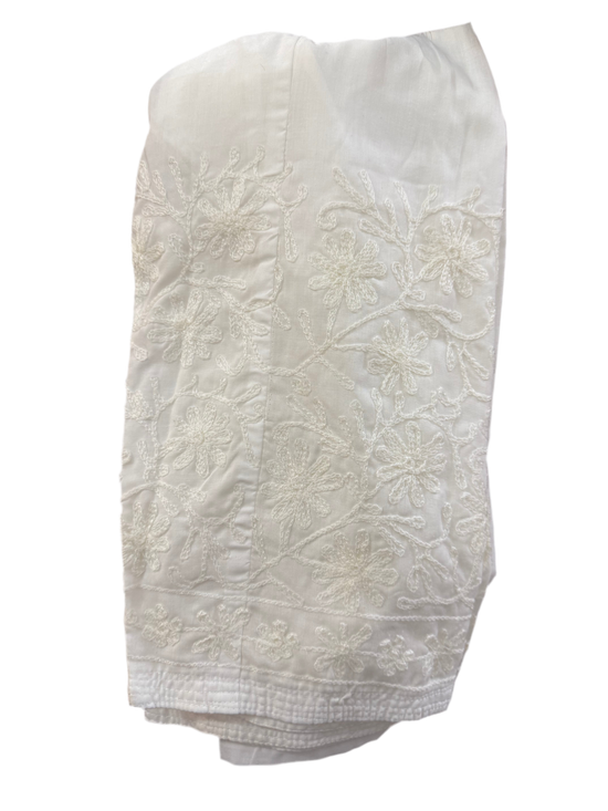 Pantalon droit Chikankari