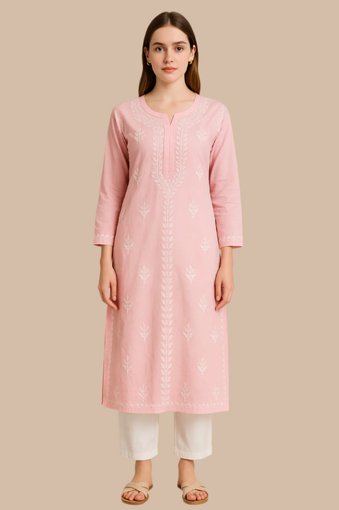 Tunique longue rose