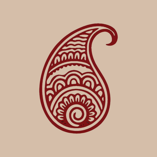 Red Mango Icon on a Beige background 