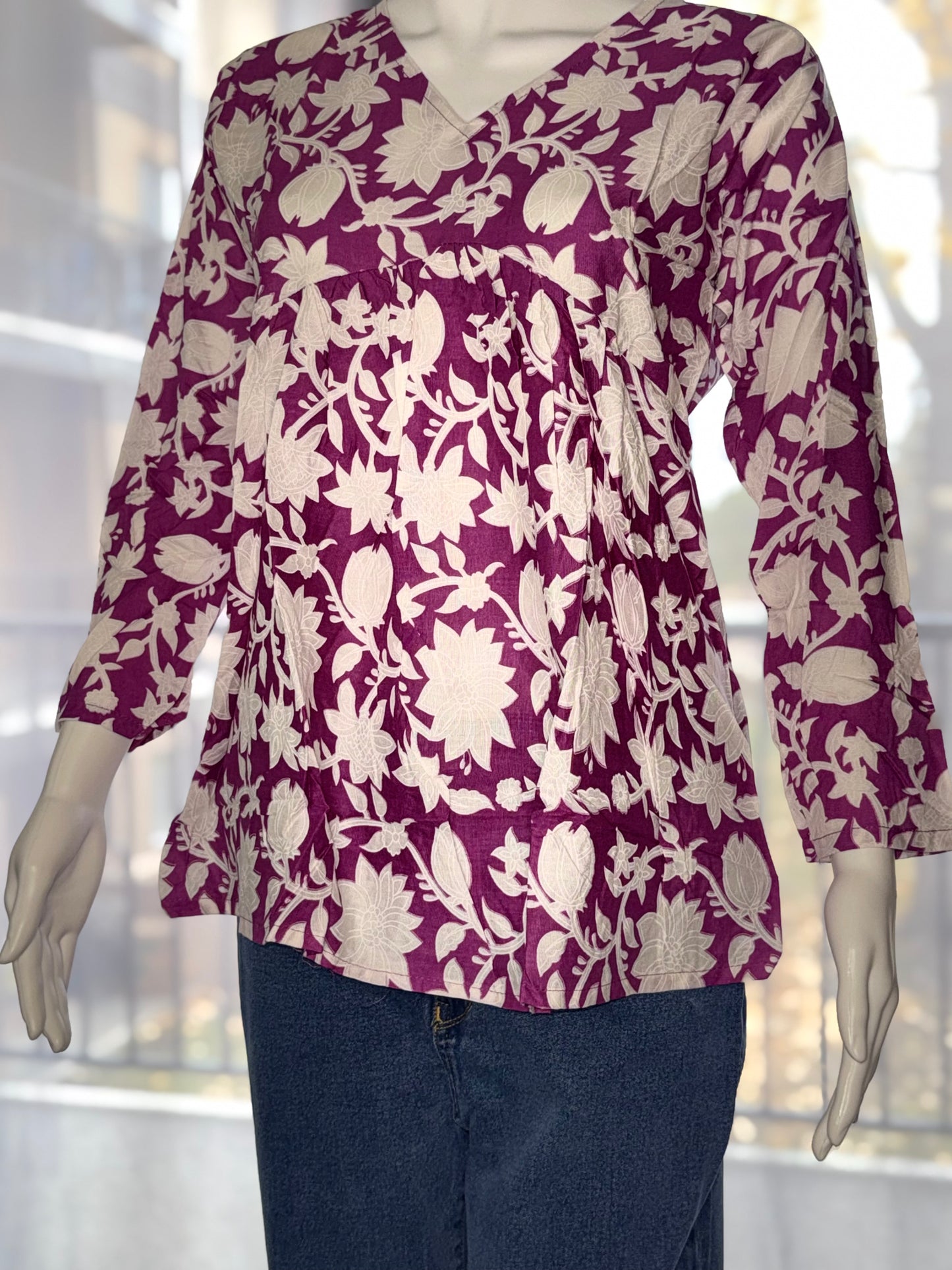 The Zahra Tunic Purple Fits S-L