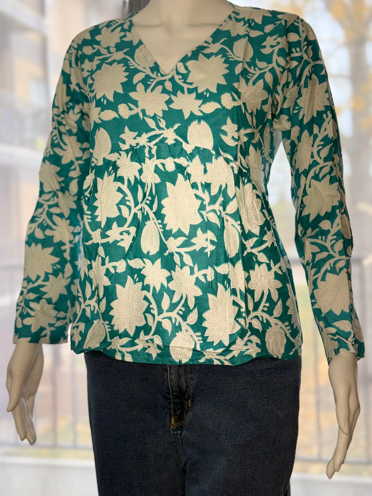 The Zahra Tunic Blue Fits S-L