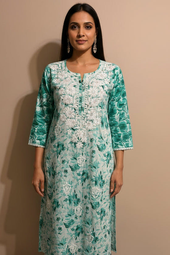Floral Chikankari Long Tunic