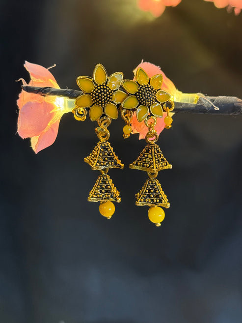 Surajmukhi Jhumkas Gold