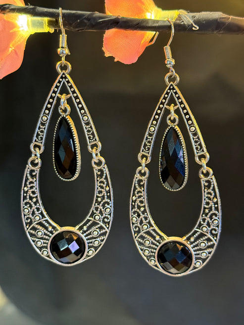 Eclipse Elegance Earrings Silver