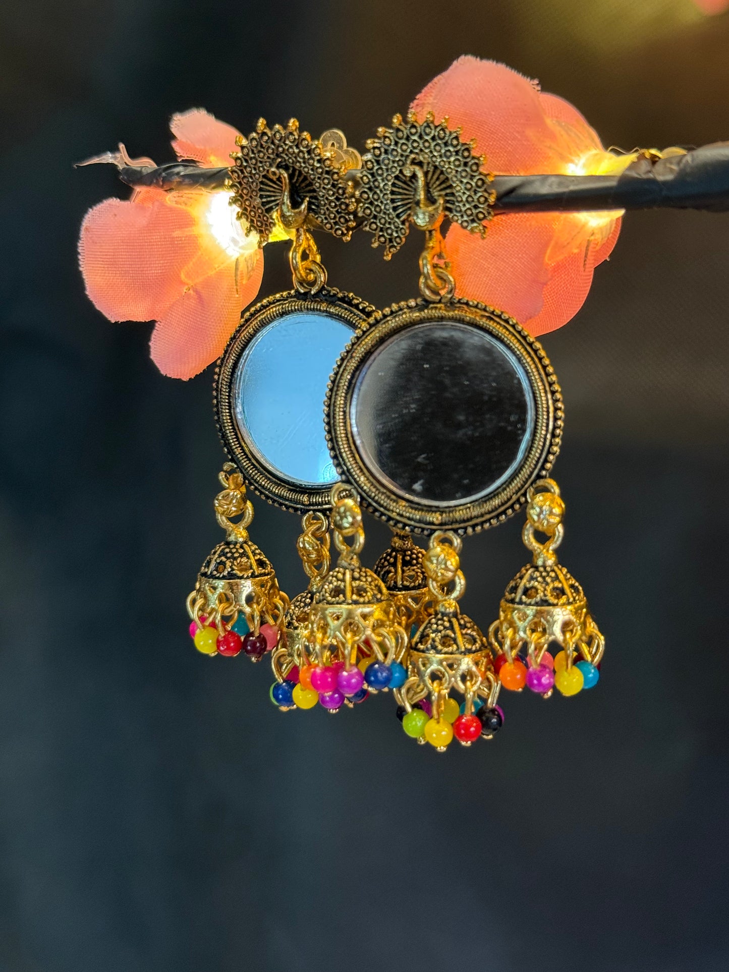 Rang Sheesha Jhumkas