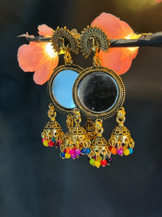 Rang Sheesha Jhumkas