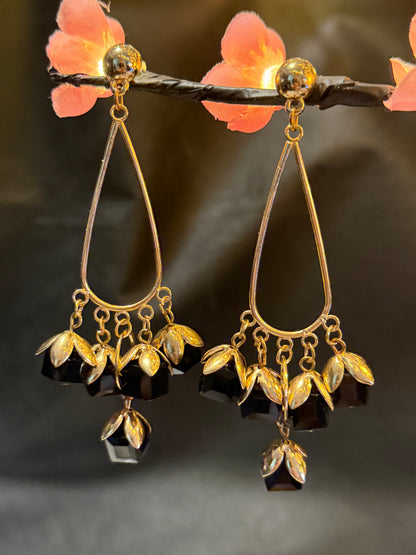 Divya Aansu Earrings Black