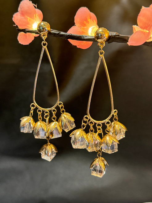Divya Aansu Earrings Clear