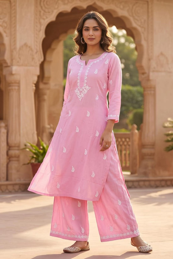 Plus Size Rayon Kurti Plazo Set