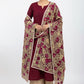 Kurti Stole with Chikankari Plazo Set