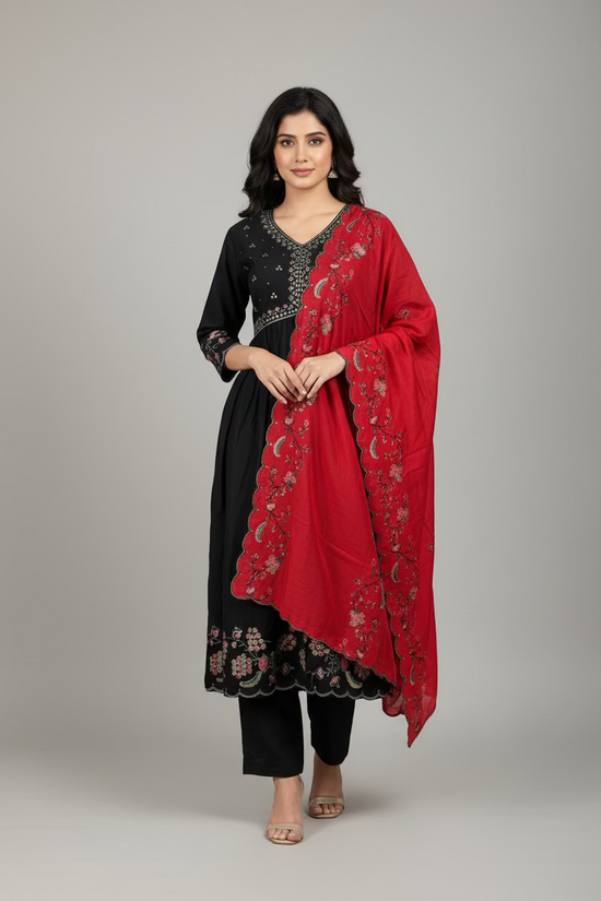 Noor-E Ruby Three Piece Set