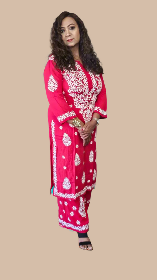 Red Tunic Set