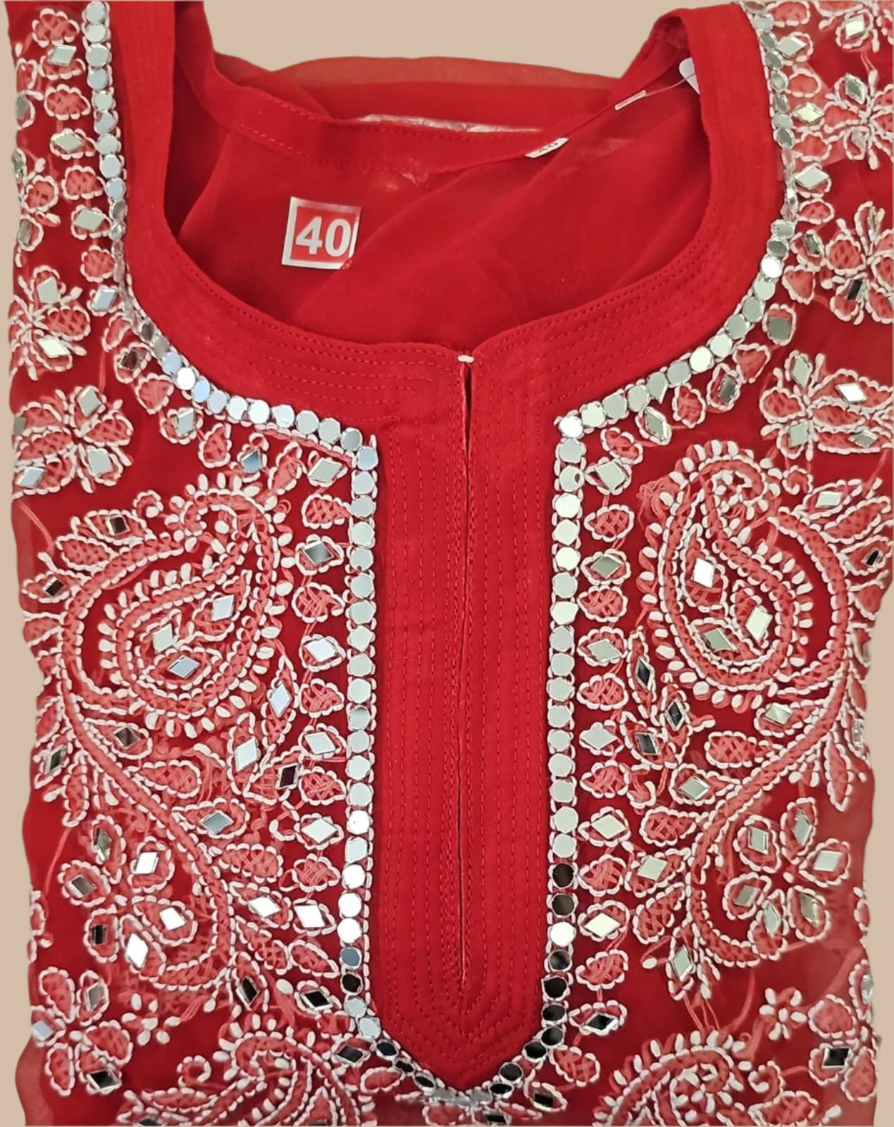 Tunique longue miroir rouge