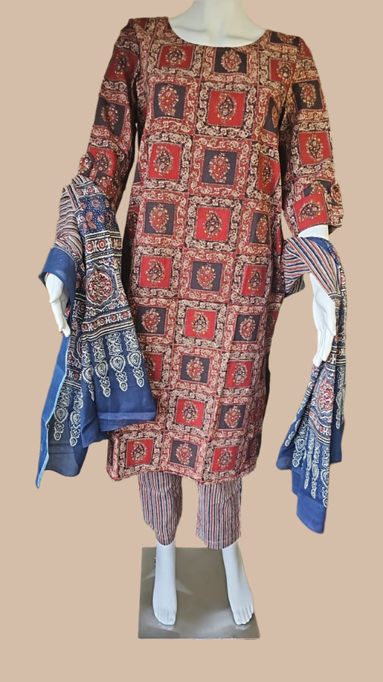 Block Print Three Piece Cotton Set
