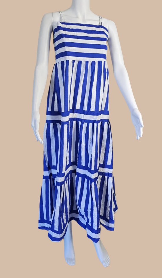 Robe sans manches à rayures bleues