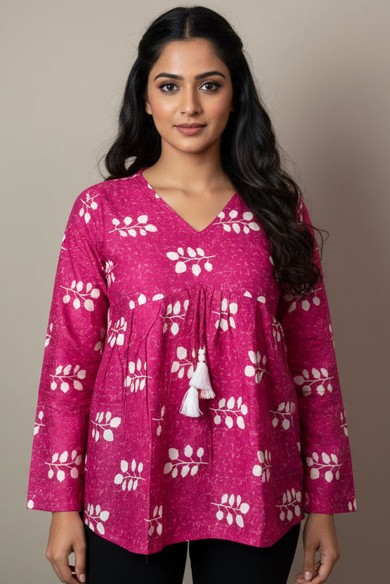 Mul Cotton Full Sleeve Short Top