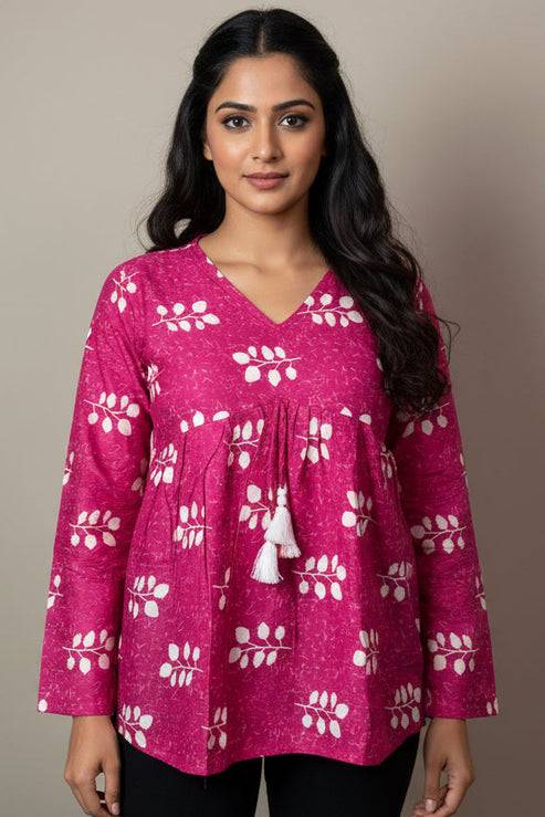 Mul Cotton Full Sleeve Short Top