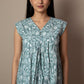 Sleeveless Short Floral Cotton Top