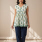 Beautiful Flower Sleeveless Short Top