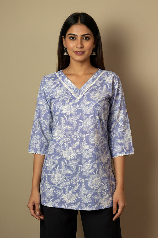 V Shape Straight Cut Short Top