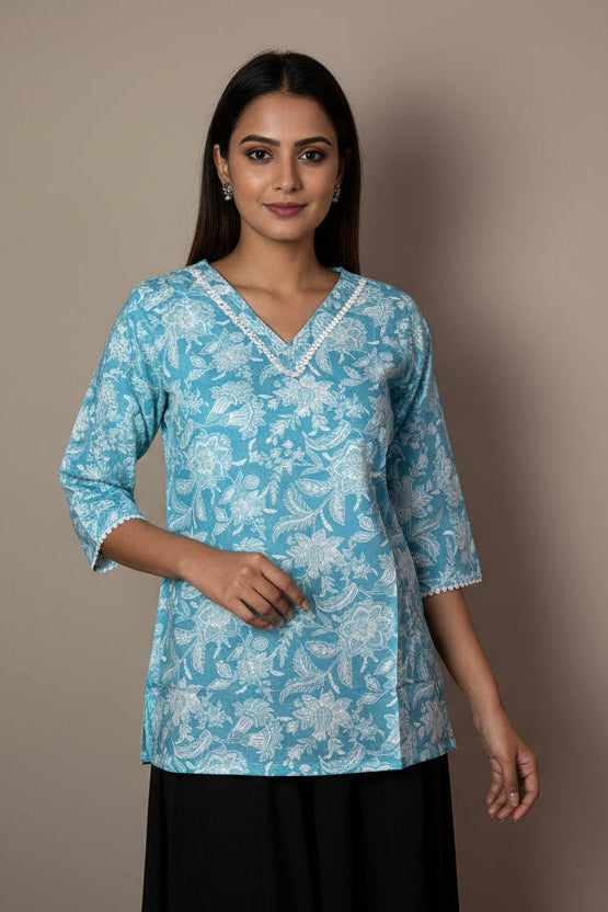 V Shape Straight Cut Short Top