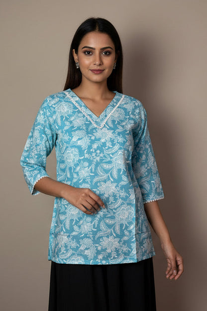 V Shape Straight Cut Short Top