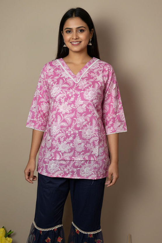 V Shape Straight Cut Short Top