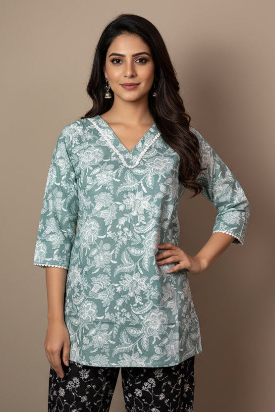 V Shape Straight Cut Short Top