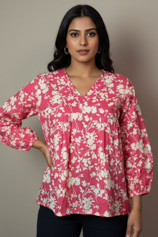 Full Sleeve Beautiful Short Cotton Top