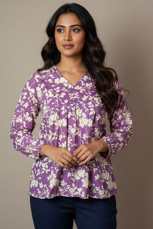 Full Sleeve Beautiful Short Cotton Top