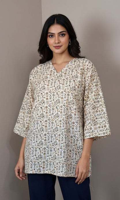 Tribal Print Cotton Short Top