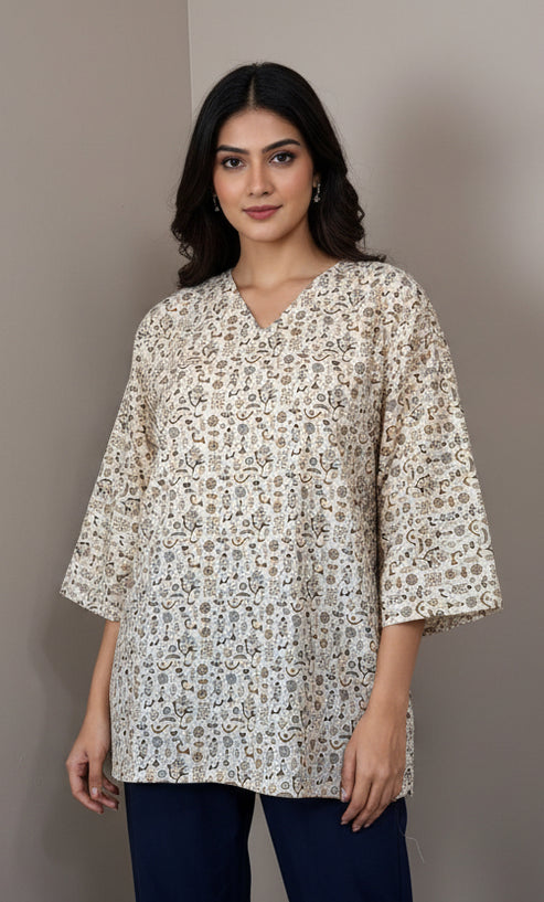 Tribal Print Cotton Short Top