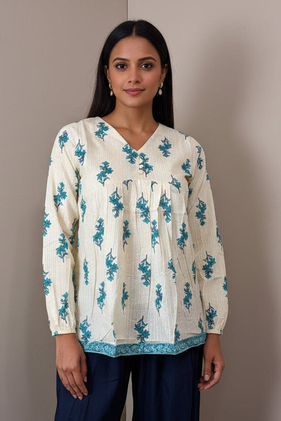 Meadow Charm Cotton Short Top