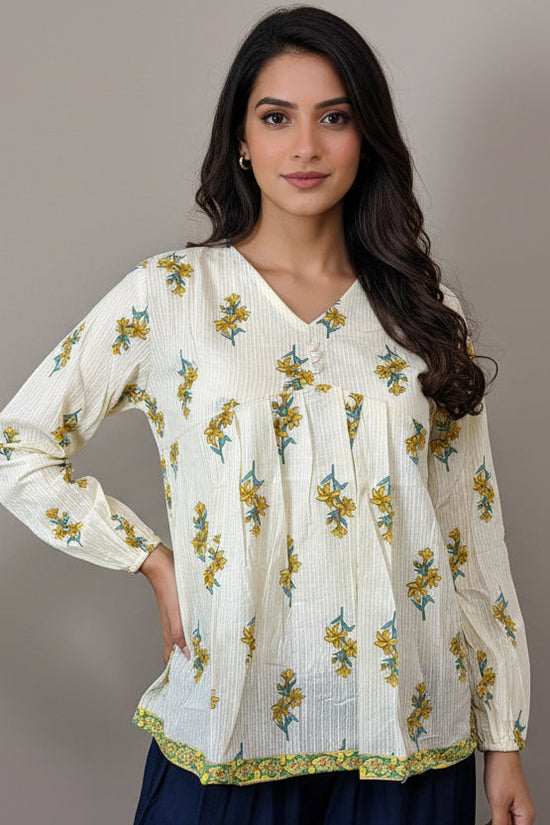 Meadow Charm Cotton Short Top