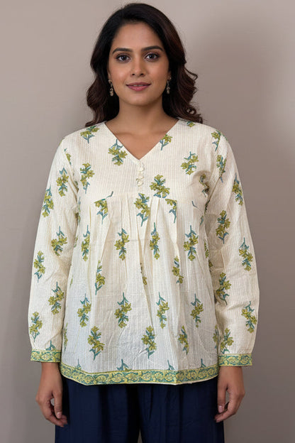 Meadow Charm Cotton Short Top