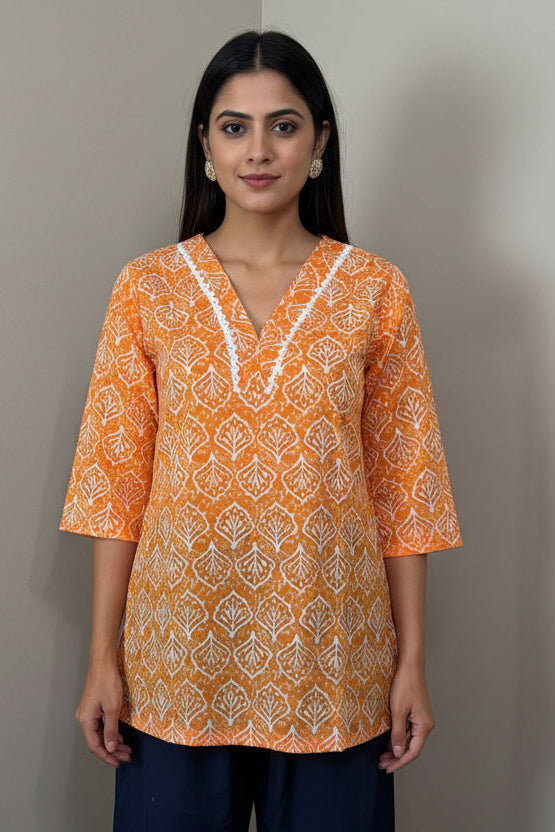 Petal Breeze Cotton Short Top