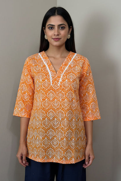 Petal Breeze Cotton Short Top