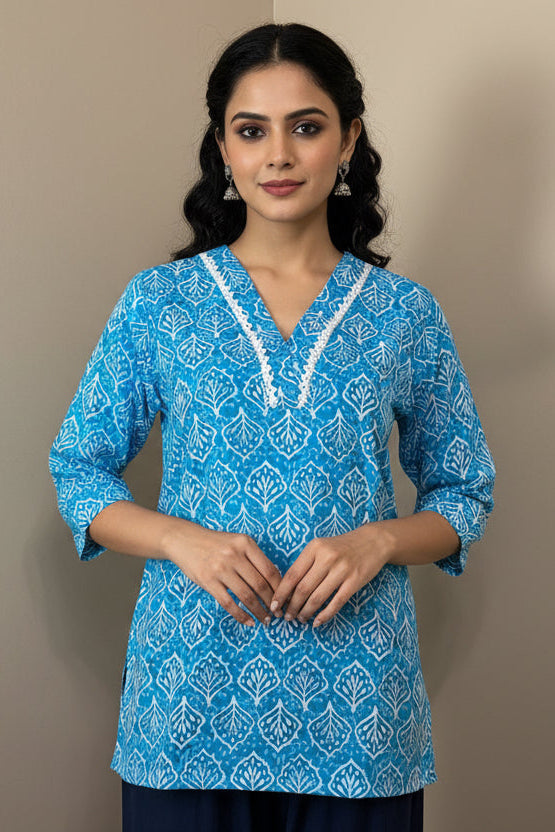 Petal Breeze Cotton Short Top