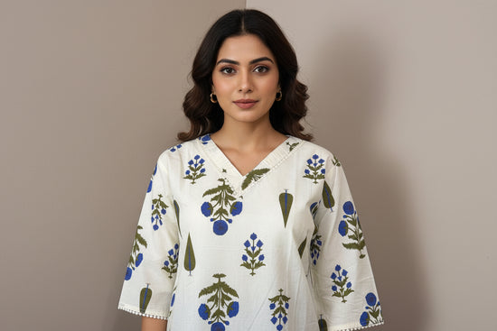 Garden Bloom Cotton Short Top