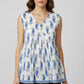 Paisley Petal Sleeveless Short Top