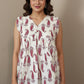 Paisley Petal Sleeveless Short Top