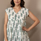 Paisley Petal Sleeveless Short Top