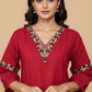 Rhea Embroidered Short Cotton Top