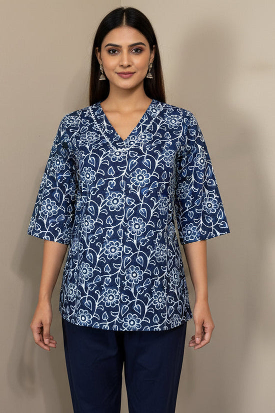 Indigo Design Short Top