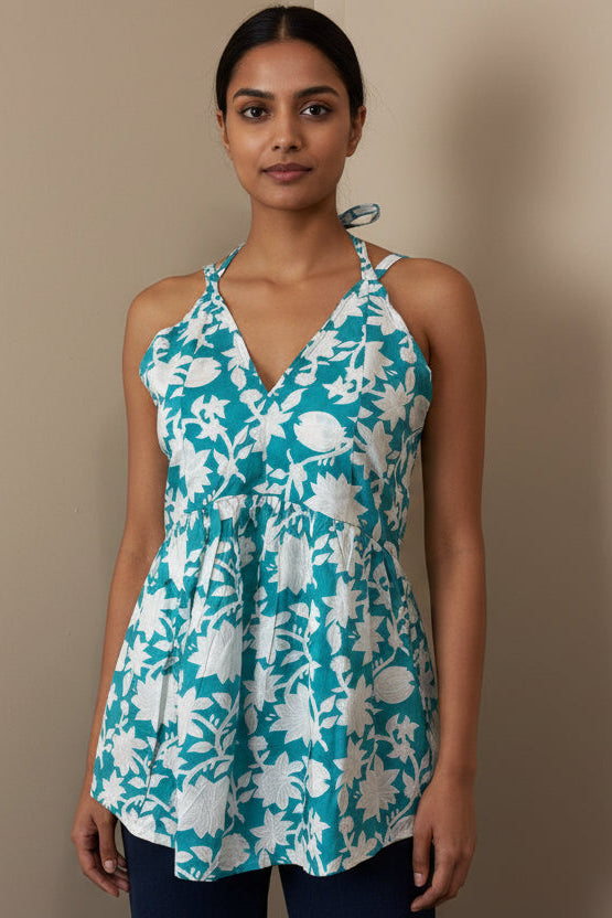 Floral Strap Cotton Top
