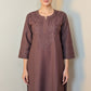 Long Chikankari Plain Kurti