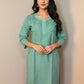Long Chikankari Plain Kurti